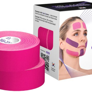 Набор кинезио тейпов для лица BB FACE TAPE™ 2,5 см × 10 м хлопок розовый