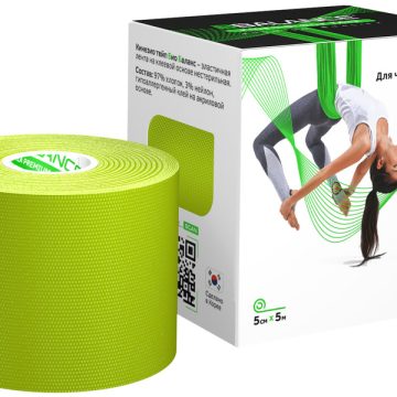 Кинезио тейп BBTape™ LITE 5 см × 5 м лайм