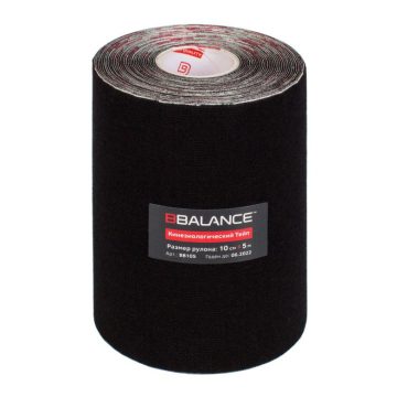 Кинезио тейп BBTape™ 10 см × 5 м черный