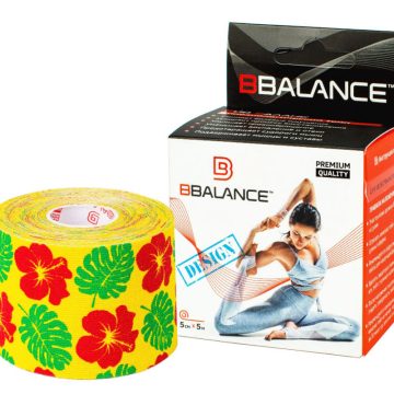 Кинезио тейп BBTape™ 5 см × 5 м гавайи желтый