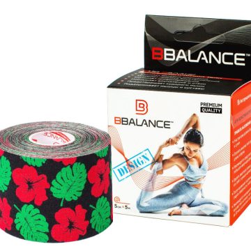 Кинезио тейп BBTape™ 5 см × 5 м гавайи черный