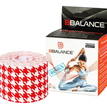 Кинезио тейп BBTape™ 5 см × 5 м гусиные лапки красный