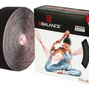 Кинезио тейп BBTape™ 5 см × 32 м черный