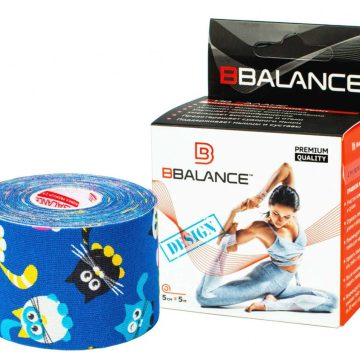 Кинезио тейп BBTape™ 5 см × 5 м кошки синий