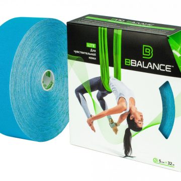 Кинезио тейп BBTape™ LITE 5 см × 32 м голубой