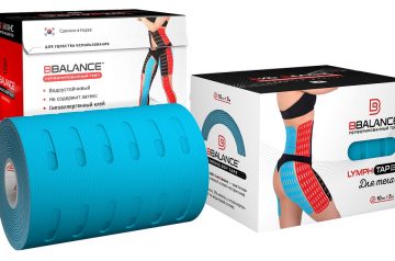 Перфорированный тейп для тела BB LYMPH TAPE™ 10 см × 5 м голубой