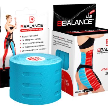 Перфорированный тейп для тела BB LYMPH TAPE™ 5 см × 5 м голубой