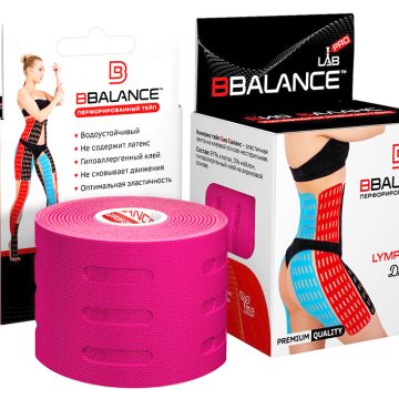 Перфорированный тейп для тела BB LYMPH TAPE™ 5 см × 5 м розовый