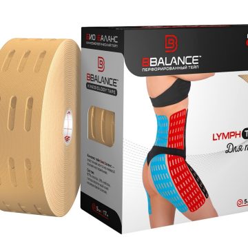 Перфорированный тейп для тела BB LYMPH TAPE™ 5 см × 17 м бежевый