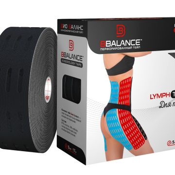 Перфорированный тейп для тела BB LYMPH TAPE™ 5 см × 17 м черный