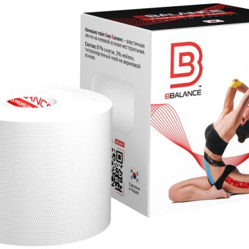 Кинезио тейп BBTape™ 5см × 5м белый
