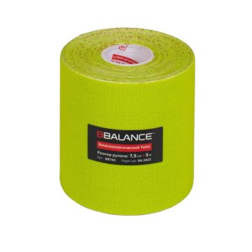 Кинезио тейп BBTape™ 7,5см × 5м лайм