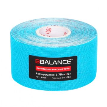 Кинезио тейп BBTape™ 3,75см × 5м голубой