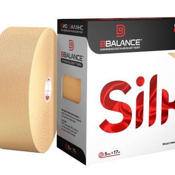 Кинезио тейп BBTape™ SILK 5см × 17м бежевый