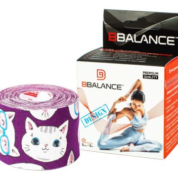 Кинезио тейп BBTape™ 5см × 5м котята фиолетовый