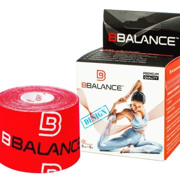 Кинезио тейп BBTape™ 5 см × 5 м лого красный
