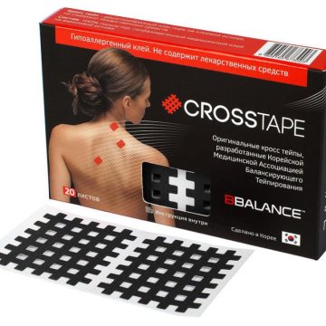 Кросс тейпы BB CROSS TAPE™ 4,9 см x 5,2 см (размер С) черный
