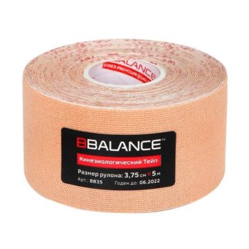 Кинезио тейп BBTape™ 3,75см × 5м бежевый