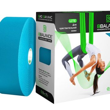 Кинезио тейп BBTape™ LITE 5 см × 17 м голубой