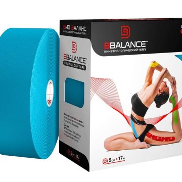 Кинезио тейп BBTape™ 5 см × 17 м голубой