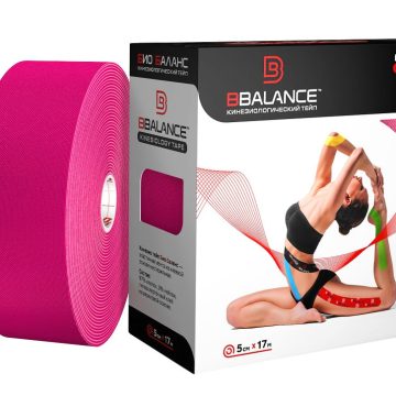 Кинезио тейп BBTape™ 5 см × 17 м розовый