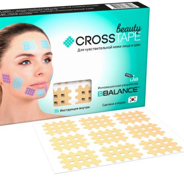 Кросс тейпы для лица CROSS TAPE BEAUTY™ 2,1 см x 2,7 см (размер А) цвет бежевый