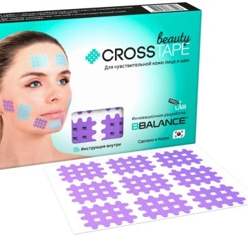Кросс тейпы для лица CROSS TAPE BEAUTY™ 2,1 см x 2,7 см (размер А) цвет лаванда
