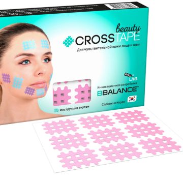 Кросс тейпы для лица CROSS TAPE BEAUTY™ 2,1 см x 2,7 см (размер А) цвет сакура