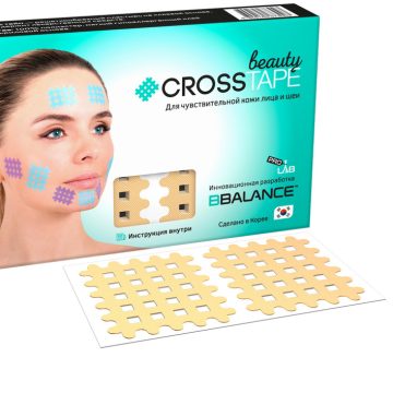 Кросс тейпы для лица CROSS TAPE BEAUTY™ 4,9 см × 5,2 см (размер C) цвет бежевый