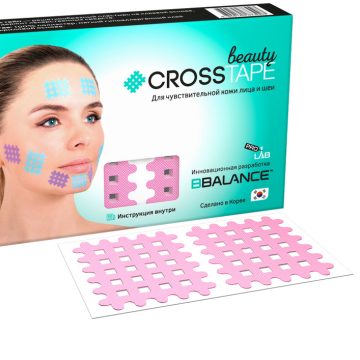 Кросс тейпы для лица CROSS TAPE BEAUTY™ 4,9 см × 5,2 см (размер C) цвет сакура