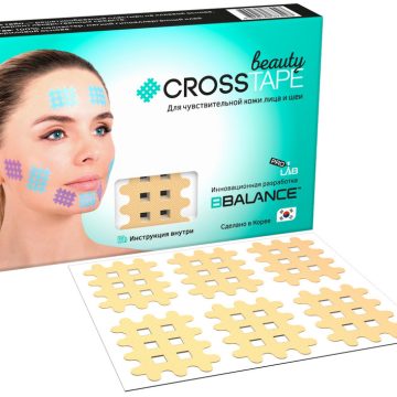 Кросс тейпы для лица CROSS TAPE BEAUTY™ 2,8 см × 3,6 см (размер B) цвет бежевый