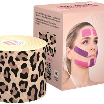 Тейп для лица BB SUPER SOFT™ 5 см × 5 м хлопок леопард