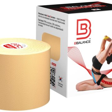 Кинезио тейп BBTape™ 5 см × 5 м бежевый