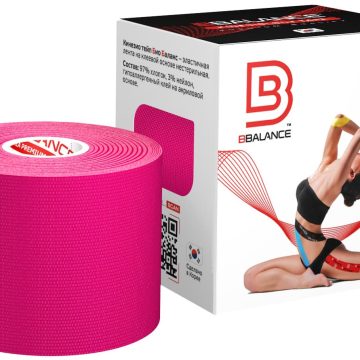 Кинезио тейп BBTape™ 5 см × 5 м розовый