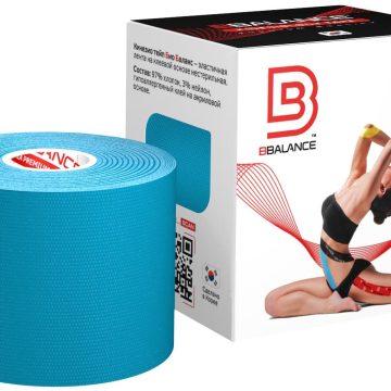 Кинезио тейп BBTape™ 5 см × 5 м голубой