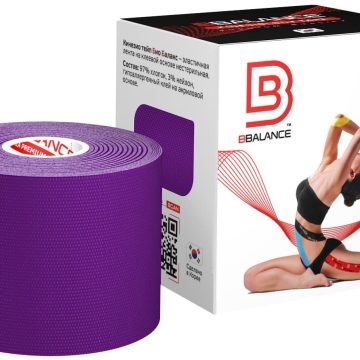Кинезио тейп BBTape™ 5 см × 5 м фиолетовый