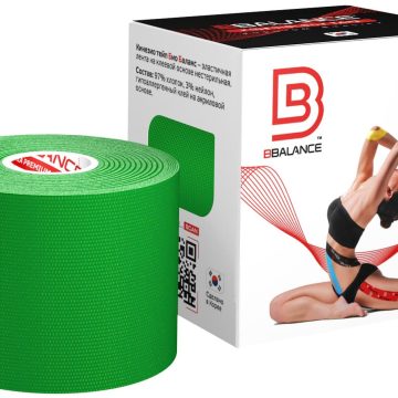 Кинезио тейп BBTape™ 5 см × 5 м зелёный