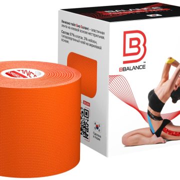 Кинезио тейп BBTape™ 5 см × 5 м оранжевый