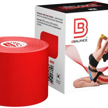 Кинезио тейп BBTape™ 5 см × 5 м красный