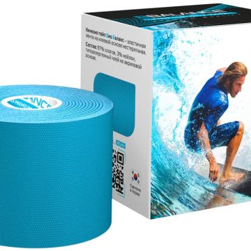 Кинезио тейп BBTape™ МАХ 5 см × 5 м голубой