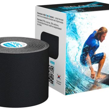 Кинезио тейп BBTape™ МАХ 5 см × 5 м черный