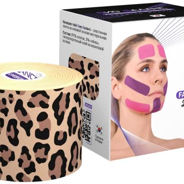 Тейп для лица BB FACE TAPE™ 5 см × 5 м хлопок леопард