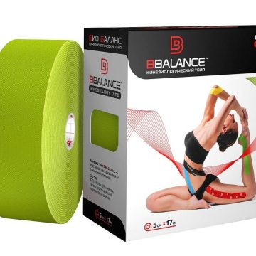 Кинезио тейп BBTape™ 5 см × 17 м лайм