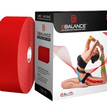 Кинезио тейп BBTape™ 5 см × 17 м красный