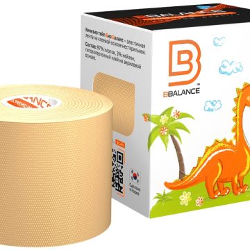 Кинезио тейп BBTape™ 5 см × 5 м бежевый (серия SMILE) для детей