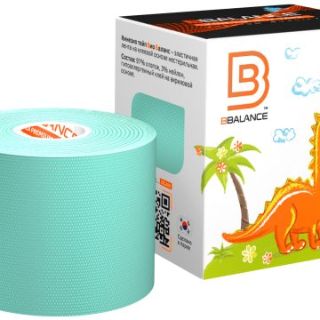 Кинезио тейп BBTape™ 5 см × 5 м мята (серия SMILE) для детей