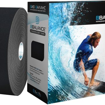Кинезио тейп BBTape™ МАХ 5 см × 17 м черный