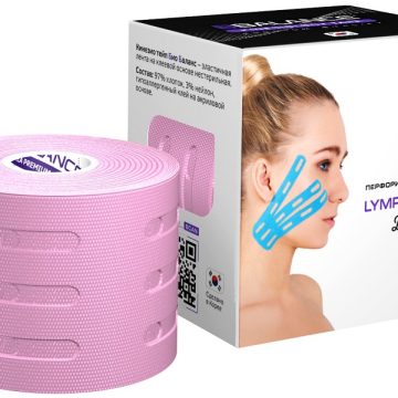 Перфорированный тейп для лица BB LYMPH FACE™ 5 см × 5 м хлопок сакура