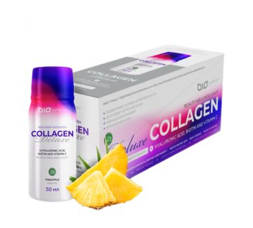 BioExpert, Вкусный коллаген DeLuxe (ананас), шоты, 12х50 мл